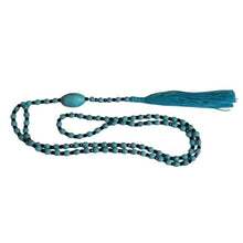 Load image into Gallery viewer, Howlite & Garnets Tasseled Y Necklace, Turquoise Blue