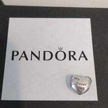 Load image into Gallery viewer, Pandora Sterling Silver My Sweet Pet Heart Bead with Animal Paw Prints -791262