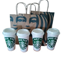 Load image into Gallery viewer, 4 Custom Starbucks Reusable cups