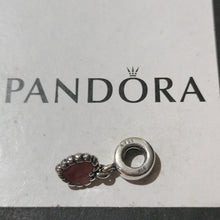 Load image into Gallery viewer, Pandora Sterling Silver Young Love Heart Dangle w/ Pink Enamel Charm -790471en28