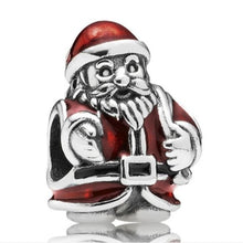 Load image into Gallery viewer, Pandora Retired Sterling Silver St. Nick Santa Christmas Bead -791231ENMX