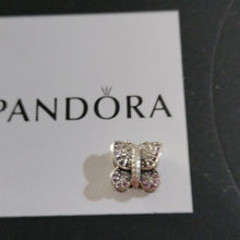 Load image into Gallery viewer, Pandora Sterling Silver Sparkling Butterfly Charm w/CZs 791257acz
