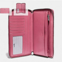 Load image into Gallery viewer, Coach F39885 Embossed Continental Wallet, SV/Strawberry