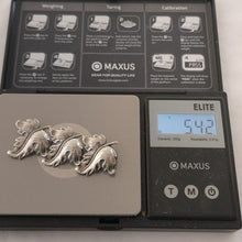 Load image into Gallery viewer, Vintage JewelArt Co. Sterling Silver Triple Leaf Brooch Pin - 2.25 Inches