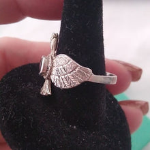 Load image into Gallery viewer, Sterling Silver + Onyx Phoenix Ring, size 7