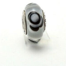 Load image into Gallery viewer, Pandora Murano White w/ Black Flowers For You Charm ALE 925 790642
