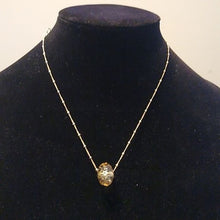 Load image into Gallery viewer, Crystal Ball on fine balled Chain necklace, 925, adjustable
