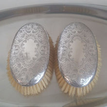 Load image into Gallery viewer, Set of 3 Vintage Sterling Silver Vanity Brushes, Signed