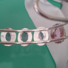 Load image into Gallery viewer, Pink Kunzite + Sterling Silver 925 Bangle Bracelet
