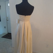 Load image into Gallery viewer, Pronovias Dracma Ivory Wedding Dress w/Beaded Edges, Pearls + Embroidery…