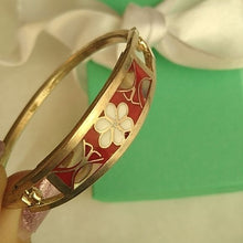Load image into Gallery viewer, Vintage Sterling Silver 925 Baby Bracelet w/ Inlaid Flower and Butterflies