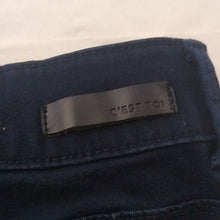 Load image into Gallery viewer, C'est Toi Navy Blue stretch Denim Shorts, Size Small