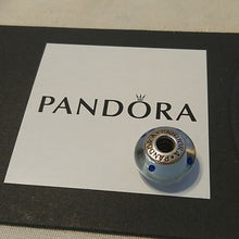 Load image into Gallery viewer, Pandora Murano Blue Polka Dots Charm 790610 Sterling Silver 925 ALE
