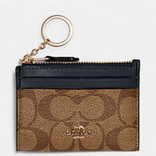 Load image into Gallery viewer, Coach 88208 Mini Skinny ID Case in Signature Canvas, IM/Khaki Midnight
