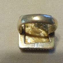 Load image into Gallery viewer, Sterling Silver + Mother of Pearl Oval Pendant and Square Statement Ring