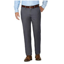 Load image into Gallery viewer, J.M. Haggar Luxury Comfort Slim Fit Stretch Chino Slacks Pants, Grey, 31W x 32L