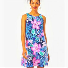 Load image into Gallery viewer, Lilly Pulitzer Jackie Silk Shift, Sugar Mambo Engineered Dress, HighTide Navy