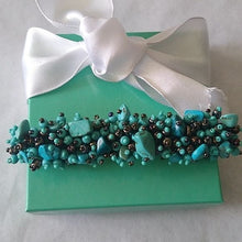 Load image into Gallery viewer, Turquoise + Bronze Beading Bracelet