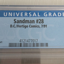Load image into Gallery viewer, D.C. Vertigo Comics Sandman #28 CGC Graded 9.0 7/91 White Pages
