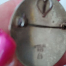 Load image into Gallery viewer, Vintage Mayan Sun Calendar Mexican Brooch Pendant Sterling Silver …