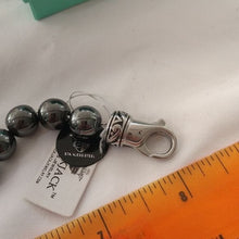 Load image into Gallery viewer, Mens Blackjack Genuine Hematite Stainless Steel Beaded Bracelet