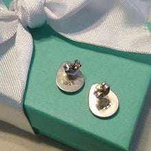 Load image into Gallery viewer, Navajo made Sterling Silver &amp; Turquoise Bear  Paw Claw Stud Earrings 925
