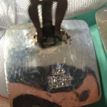 Load image into Gallery viewer, Vintage Signed Sterling Silver Taxco TN-49 Mexican Artisan made Clip-On Earrings
