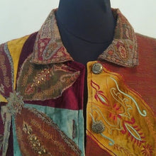 Load image into Gallery viewer, Sandy Starkman Embroidered Patchwork Fall Dreams Jacket, XL