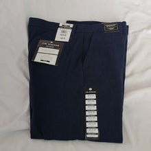 Load image into Gallery viewer, J.M. Haggar Luxury Comfort Slim Fit Stretch Chino Slacks Pants, Navy, 33W x 30L