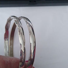 Load image into Gallery viewer, Sterling Silver 925 Taxco Mexico Bangle Bracelets, set of 2