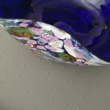 Load image into Gallery viewer, Murano Millefiori Fazzoletto Decorative Bowl Blue Cobalt
