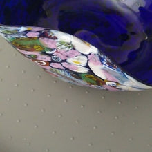Load image into Gallery viewer, Murano Millefiori Fazzoletto Decorative Bowl Blue Cobalt