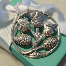 Load image into Gallery viewer, Vintage Danecraft Pine Pinecones Circle Brooch Sterling Silver 925, 6.57 g