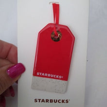 Load image into Gallery viewer, Starbucks Holiday Ceramic Ornament JOYFUL Gift Tag