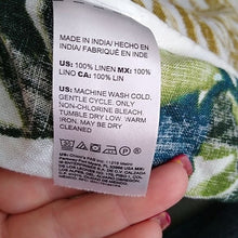 Load image into Gallery viewer, Chico's Women's Multicolor Linen Jacket w/ 3/4 sleeves + dual collar, Size 3