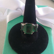 Load image into Gallery viewer, Sterling Silver 925 Emerald Cut CZ, size 5