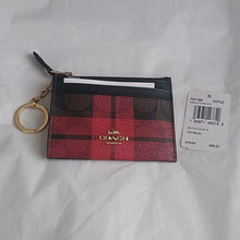 Load image into Gallery viewer, Coach F87799 Mini Skinny ID Case in Signature Canvas w/Field Plaid Print, IM/PGZ