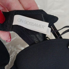 Load image into Gallery viewer, On Gossamer Black Demi Plunge Next to Nothing Bra, Size 30A