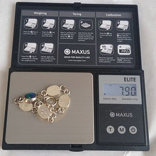 Load image into Gallery viewer, Blue Fire Opal + Sterling Silver Chain Bracelet Mexico, 7"