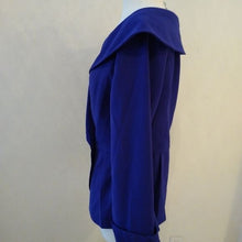 Load image into Gallery viewer, bmj Studio Deep Blue Purple Sweetheart Blouse Church Occasions, Size 8