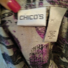 Load image into Gallery viewer, Chico's Women's Linen Jacket in Grey, Silver, Plum, Black, Size 1