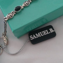 Load image into Gallery viewer, Samuel B. BJC Benham Sterling Silver Bracelet with Mabe Pearl and Onyx