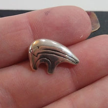 Load image into Gallery viewer, Signed Navajo Glenn & Irene Sandoval Bear Earrings, Sterling Silver