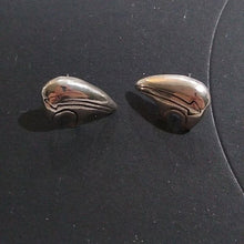 Load image into Gallery viewer, Signed Navajo Glenn & Irene Sandoval Bear Earrings, Sterling Silver