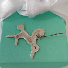 Load image into Gallery viewer, Vintage Sterling Silver Prancing Horse Brooch Pin