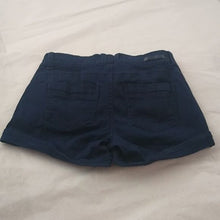 Load image into Gallery viewer, C'est Toi Navy Blue stretch Denim Shorts, Size Small