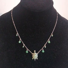 Load image into Gallery viewer, Vintage Mary DiMarco Turtle Pendant Green beads and Stones
