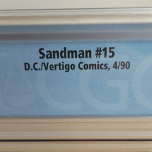 Load image into Gallery viewer, D.C. Vertigo Comics Sandman #15 CGC Graded 9.0 Gaiman WP