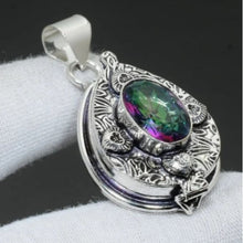 Load image into Gallery viewer, Mystic Topaz + Sterling Silver 925 Prayer Pill Poison Secret Box Pendant