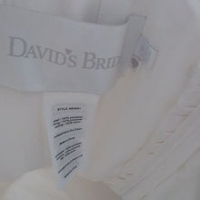 Load image into Gallery viewer, David's Bridal Strapless Satin A- Line Wedding Dress w/Ruching, MB3651, Ivory, 4